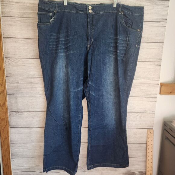 Ellos womans plus 30W dark wash denim jeans - Picture 1 of 12